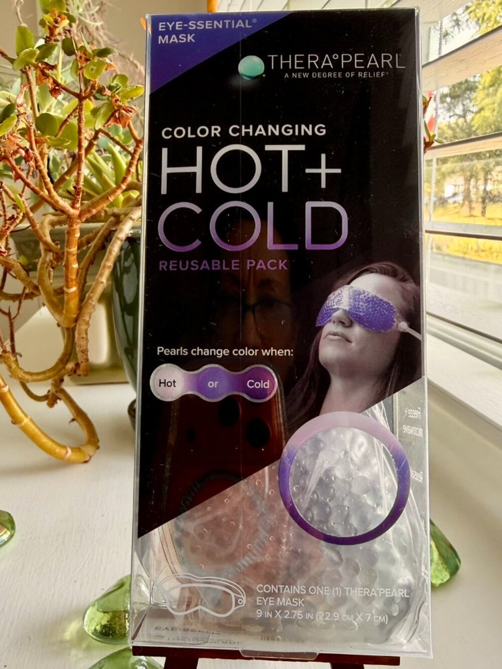 TheraPearl Eye‑ssential Hot/Cold Eye Mask (reusable) – Color Changing – New